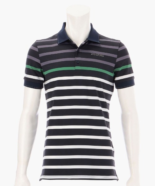 BRIEFING（ブリーフィング）の「【ブリーフィングゴルフ】MENS MARINE STRIPE POLO（ポロシャツ・メンズ・ネイビー/ブラック・L/M）」の2枚目の写真