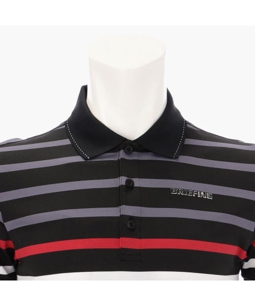 BRIEFING（ブリーフィング）の「【ブリーフィングゴルフ】MENS MARINE STRIPE POLO（ポロシャツ・メンズ・ネイビー/ブラック・L/M）」の5枚目の写真