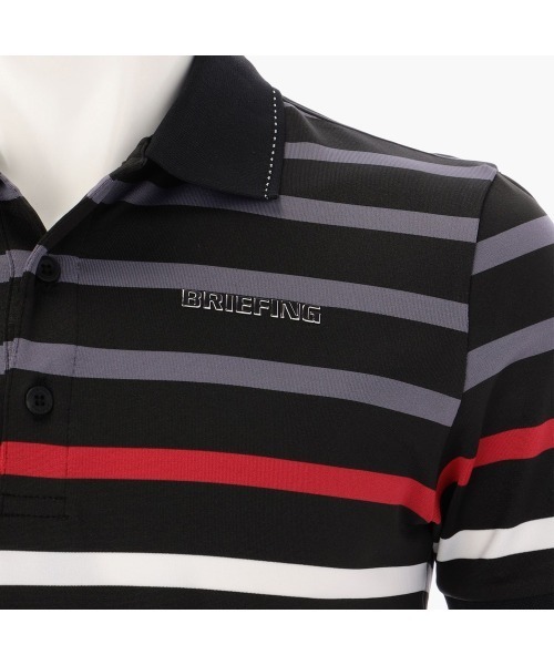 BRIEFING（ブリーフィング）の「【ブリーフィングゴルフ】MENS MARINE STRIPE POLO（ポロシャツ・メンズ・ネイビー/ブラック・L/M）」の7枚目の写真