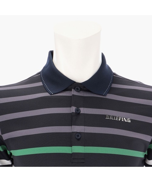 BRIEFING（ブリーフィング）の「【ブリーフィングゴルフ】MENS MARINE STRIPE POLO（ポロシャツ・メンズ・ネイビー/ブラック・L/M）」の14枚目の写真