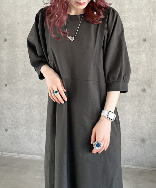 PAGEBOY（ページボーイ）の「バルーンスリーブカットワンピース（ワンピース・レディース・チャコールグレー/ブラック/オートミール・FREE）」の7枚目の写真