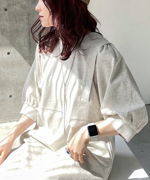 PAGEBOY（ページボーイ）の「バルーンスリーブカットワンピース（ワンピース・レディース・チャコールグレー/ブラック/オートミール・FREE）」の15枚目の写真