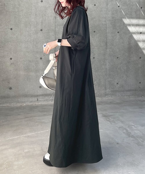 PAGEBOY（ページボーイ）の「バルーンスリーブカットワンピース（ワンピース・レディース・チャコールグレー/ブラック/オートミール・FREE）」の5枚目の写真