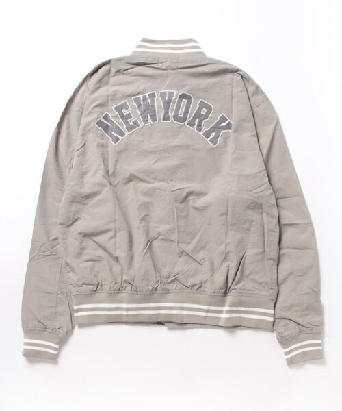 THE HITSS（ヒッツ）の「【THE HITSS】ワッシャーナイロン カレッジロゴ バックプリント スタジアムジャケット/スタジャン ブルゾン（ブルゾン・メンズ・グリーン/グレー/ブラック・M/L/XL）」の6枚目の写真