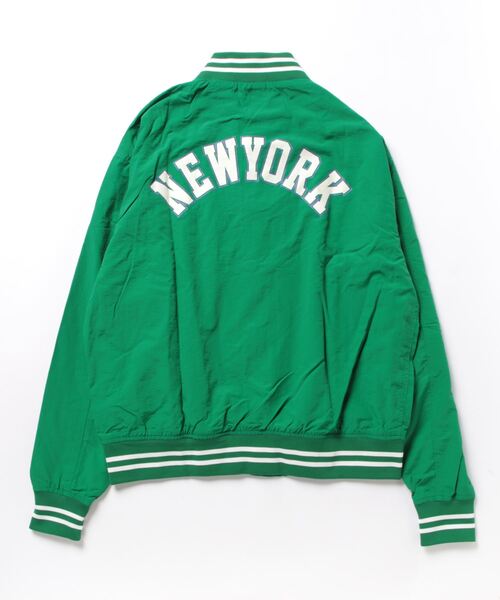 THE HITSS（ヒッツ）の「【THE HITSS】ワッシャーナイロン カレッジロゴ バックプリント スタジアムジャケット/スタジャン ブルゾン（ブルゾン・メンズ・グリーン/グレー/ブラック・M/L/XL）」の7枚目の写真