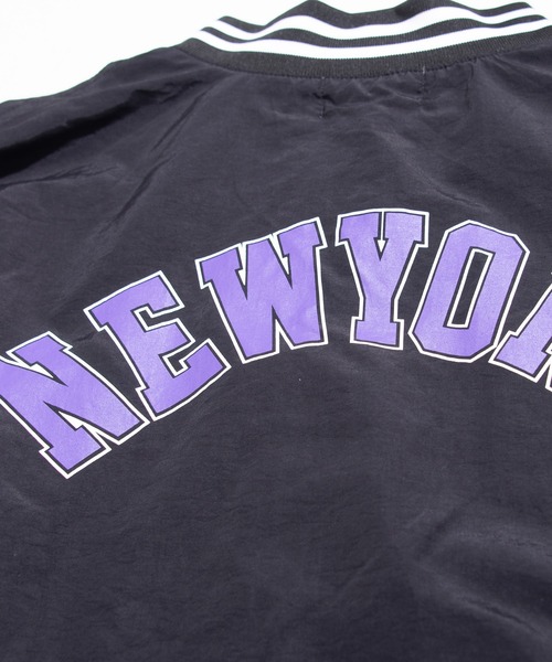 THE HITSS（ヒッツ）の「【THE HITSS】ワッシャーナイロン カレッジロゴ バックプリント スタジアムジャケット/スタジャン ブルゾン（ブルゾン・メンズ・グリーン/グレー/ブラック・M/L/XL）」の21枚目の写真