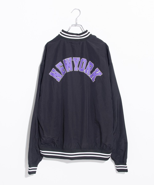 THE HITSS（ヒッツ）の「【THE HITSS】ワッシャーナイロン カレッジロゴ バックプリント スタジアムジャケット/スタジャン ブルゾン（ブルゾン・メンズ・グリーン/グレー/ブラック・M/L/XL）」の12枚目の写真