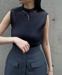 &g'aime | 【&g’aime】ノースリーブ二重臼ニット(ニット/セーター)