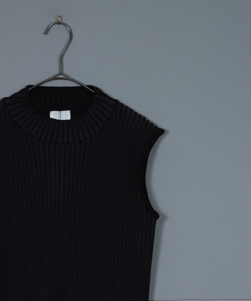 &g'aime（アンジェム）の「【&g’aime】ノースリーブ二重臼ニット（ニット/セーター・レディース・グレイッシュベージュ/ブラック/ライトグリーン・FREE）」の21枚目の写真