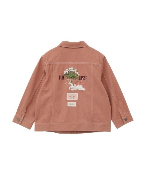 PINK HOUSE(ピンクハウス)の「White Cloverリース&sleeping rabbit刺繍デニムジャケット(デニムジャケット・レディース・ネイビー/アイボリー/ローズ・MEDIUM/LARGE)」の10枚目の写真