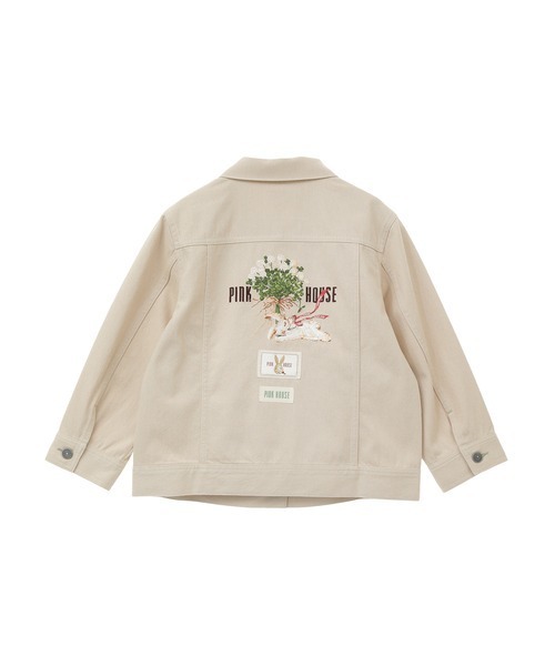 PINK HOUSE(ピンクハウス)の「White Cloverリース&sleeping rabbit刺繍デニムジャケット(デニムジャケット・レディース・ネイビー/アイボリー/ローズ・MEDIUM/LARGE)」の12枚目の写真