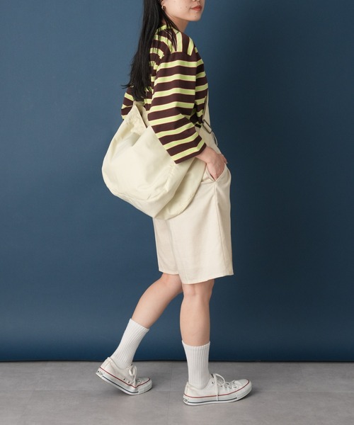 GEVACO（ゲバコ）の「【GEVACO／ゲバコ】マルチボーダー7分袖ポケットTEE（Tシャツ/カットソー・レディース・ブラウン/グレー/ブルー・ONE SIZE）」の20枚目の写真