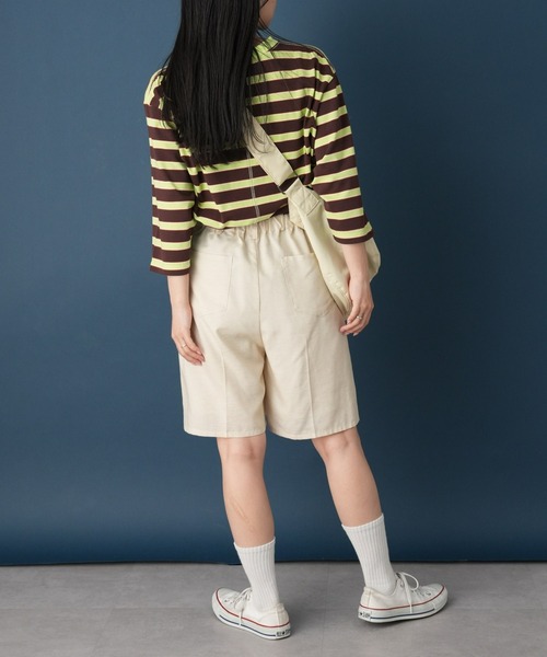 GEVACO（ゲバコ）の「【GEVACO／ゲバコ】マルチボーダー7分袖ポケットTEE（Tシャツ/カットソー・レディース・ブラウン/グレー/ブルー・ONE SIZE）」の21枚目の写真