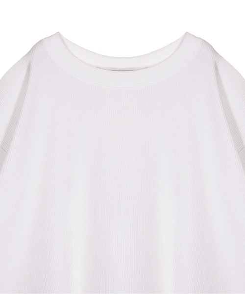 UNDERWRAPS(アンダーラップス)の「ワッフルバックスリットT(M3)(Tシャツ/カットソー・レディース・ブラック/ホワイト/グリーン/ベージュ/オートミール・MEDIUM/LARGE)」の10枚目の写真