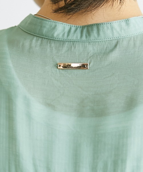 CHIC STYLE（シックスタイル）の「＜大きいサイズ＞ゴムシャーリングブラウス シックスタイル（シャツ/ブラウス・レディース・グリーン系/ピンク系・L/LL/3L/4L/5L）」の13枚目の写真