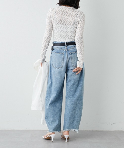 Whim Gazette(ウィムガゼット)の「【La nature linge】レースTシャツ(Tシャツ/カットソー・レディース・ブラック/ホワイト・FREE)」の15枚目の写真