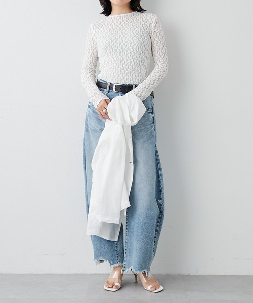 【La nature linge】レースTシャツ Whim Gazette（ウィムガゼット）の「【La nature linge】レースT