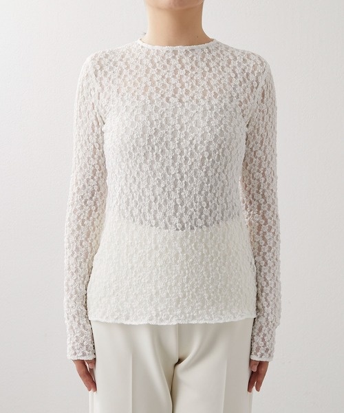 tシャツ 「La nature linge」レースカットソー レディース メンズ Whim Gazette（ウィムガゼット）の「【La nature linge】レースT