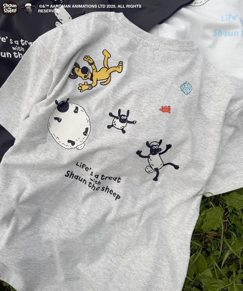 〇アクリルキーホルダー付き ひつじのショーン刺繍Tシャツ（T