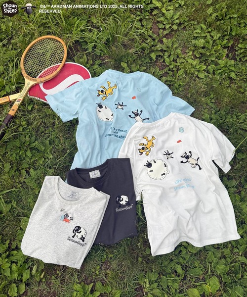 〇アクリルキーホルダー付き ひつじのショーン刺繍Tシャツ（T