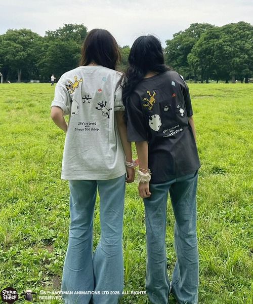〇アクリルキーホルダー付き ひつじのショーン刺繍Tシャツ（T