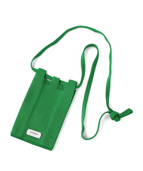 ミナペルホネン anemone 花柄 グリーン ショルダーバッグ ミナ