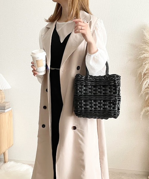 再生ポリエチレン使用】チューブかごバッグ（トートバッグ）｜maison