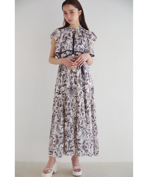 SNIDEL（スナイデル）の「【WEB限定サイズあり】プリーツワンピース（ワンピース・レディース・ネイビー/ラベンダー/ブルー/ピンクベージュ・00/0/2/1）」の5枚目の写真