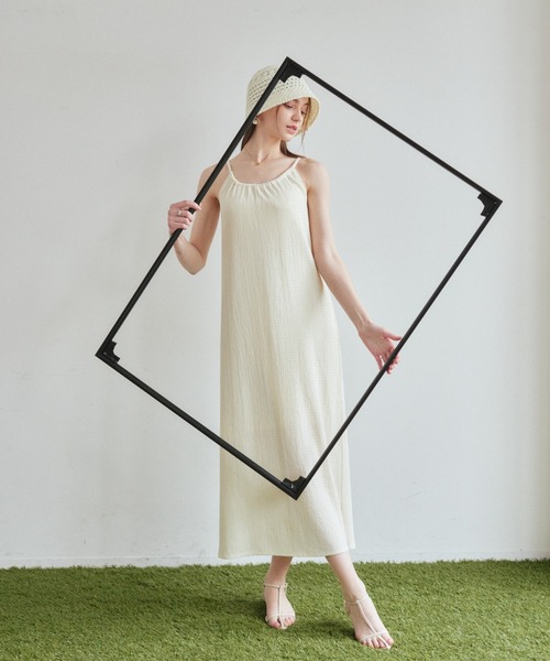 VANNIE U（ヴァニーユー）の「ボレロセットキャミワンピース（ワンピース・レディース・ライトグリーン/アイボリー/チャコールグレー・FREE）」の14枚目の写真