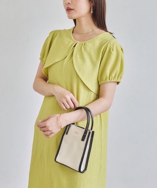 VANNIE U（ヴァニーユー）の「ボレロセットキャミワンピース（ワンピース・レディース・ライトグリーン/アイボリー/チャコールグレー・FREE）」の7枚目の写真