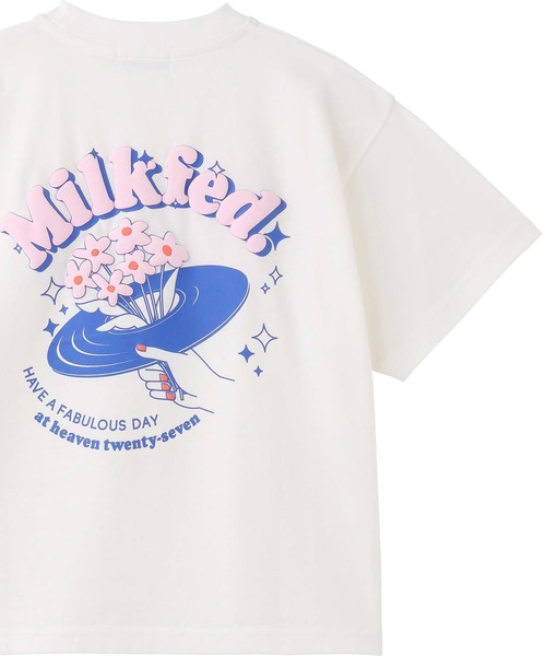 MILKFED.（ミルクフェド）の「BOUQUET SS TOP（Tシャツ/カットソー・レディース・ホワイト/ネイビー/ライトグリーン・ONE SIZE）」の2枚目の写真