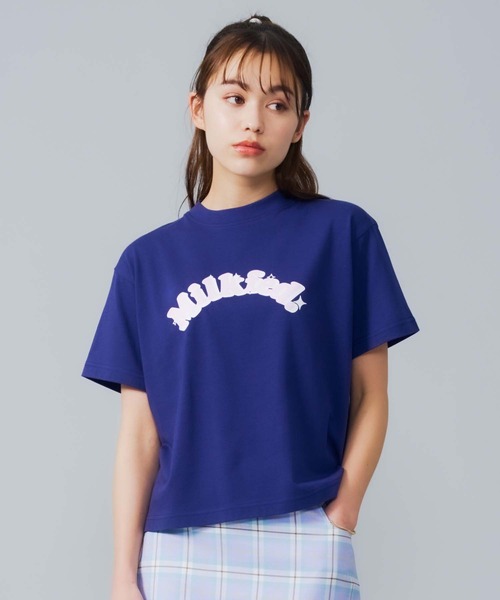 MILKFED.（ミルクフェド）の「BOUQUET SS TOP（Tシャツ/カットソー・レディース・ホワイト/ネイビー/ライトグリーン・ONE SIZE）」の4枚目の写真