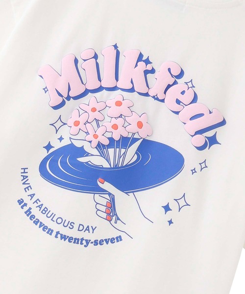 MILKFED.（ミルクフェド）の「BOUQUET SS TOP（Tシャツ/カットソー・レディース・ホワイト/ネイビー/ライトグリーン・ONE SIZE）」の9枚目の写真
