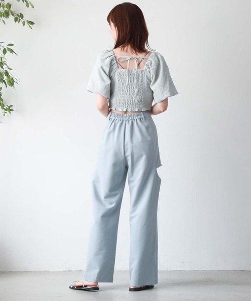 archives(アルシーヴ)の「サッカーバルーンコンパクトブラウス(シャツ/ブラウス・レディース・ブルー/ブラック/ベージュ/オフホワイト・MEDIUM)」の9枚目の写真