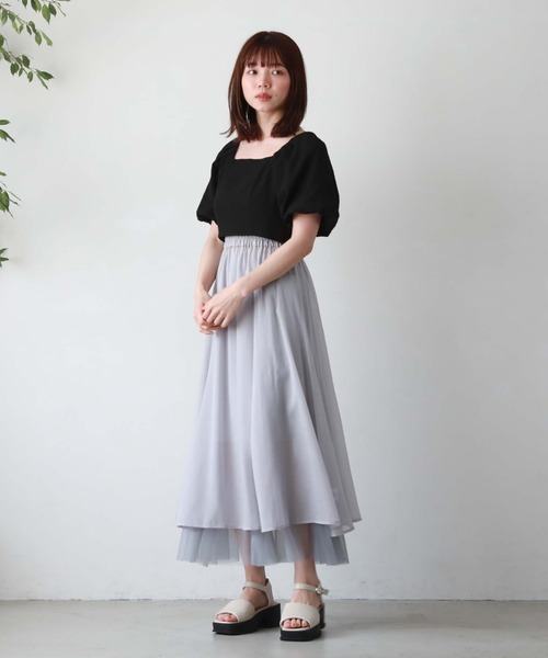 archives(アルシーヴ)の「サッカーバルーンコンパクトブラウス(シャツ/ブラウス・レディース・ブルー/ブラック/ベージュ/オフホワイト・MEDIUM)」の7枚目の写真