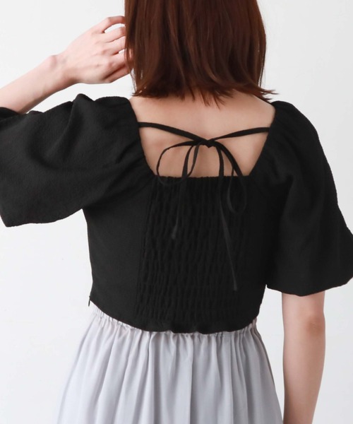 archives(アルシーヴ)の「サッカーバルーンコンパクトブラウス(シャツ/ブラウス・レディース・ブルー/ブラック/ベージュ/オフホワイト・MEDIUM)」の16枚目の写真