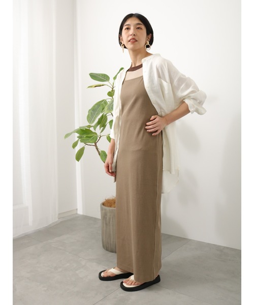 Lugnoncure(ルノンキュール)の「テレコキャミワンピース(ワンピース・レディース・ブラック/グレー/モカ・フリ-)」の5枚目の写真