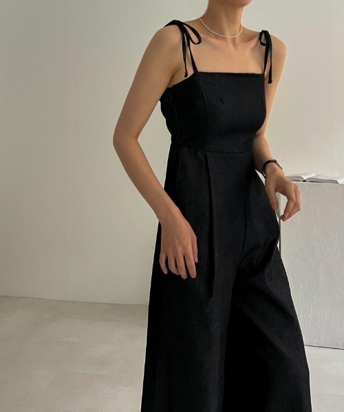 N.s（エヌドットエス）の「ショートジャケット＋キャミサロペット セットアップ（セットアップ・レディース・ブラック/ブルー/ベージュ・FREE）」の15枚目の写真