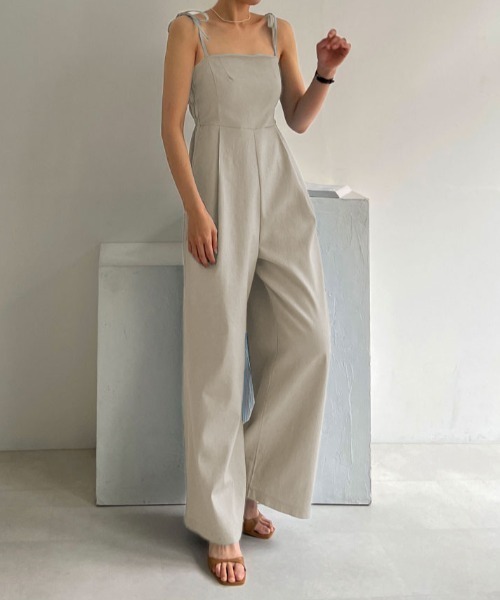 N.s（エヌドットエス）の「ショートジャケット＋キャミサロペット セットアップ（セットアップ・レディース・ブラック/ブルー/ベージュ・FREE）」の21枚目の写真