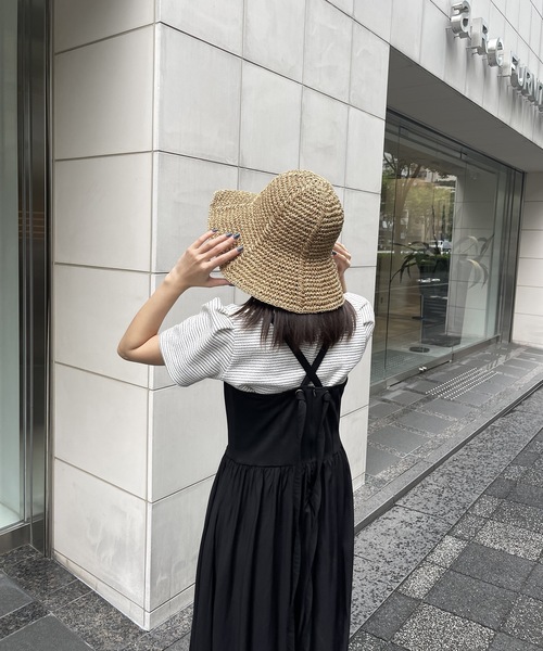 Amiur(エミレ)の「A line skirt ops / Aラインスカートワンピース(ワンピース・レディース・ホワイト/ブラック・FREE)」の11枚目の写真