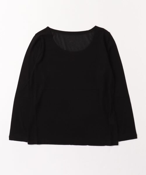 BRODIAEA(ブローディア)の「BRODIAEA コットンシフォン スーパーストレッチ ラウンドネック プルオーバー(Tシャツ/カットソー・レディース・グリーン/ベージュ/チャコール/オフホワイト/ブラック/グレー/ターコイズブルー/ピンク/ロイヤルブルー・40)」の3枚目の写真