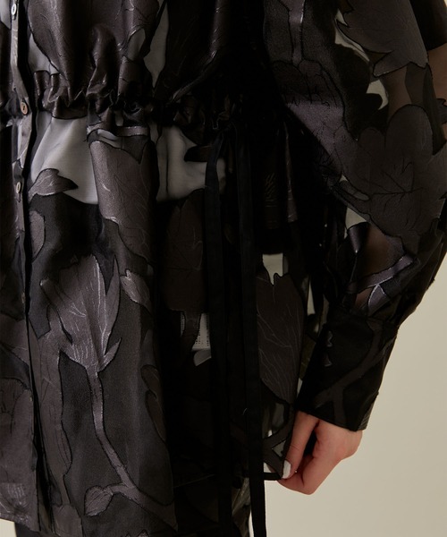 EBONY(エボニー)の「【EBONY/エボニー】Washi Flower Gather Shirt/和紙フラワーギャザーシャツ(シャツ/ブラウス・レディース・ブラック/ホワイト・2)」の14枚目の写真