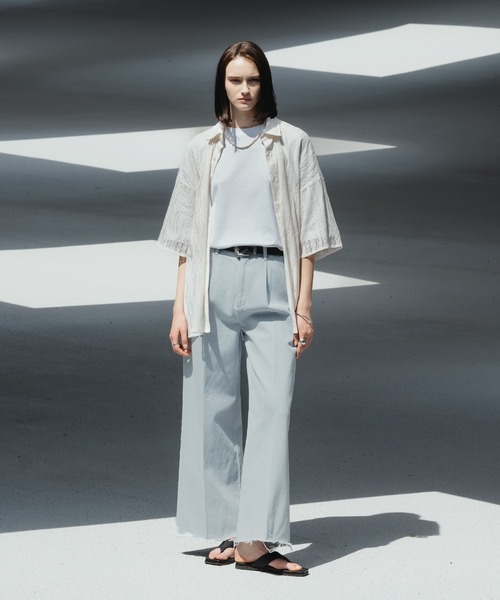 SELLE GLANT(セレグランテ)の「LACE SHEER REGULAR SHIRT/レースシアーレギュラーシャツ(シャツ/ブラウス・メンズ・ブラック/オフホワイト・MEDIUM/LARGE)」の9枚目の写真