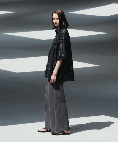 SELLE GLANT(セレグランテ)の「LACE SHEER REGULAR SHIRT/レースシアーレギュラーシャツ(シャツ/ブラウス・メンズ・ブラック/オフホワイト・MEDIUM/LARGE)」の14枚目の写真