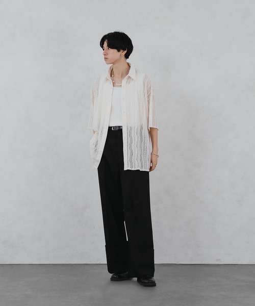 EFFLORESCENCE Tシャツ、パンツ Lサイズ ブラック　セットアップ EFFLORESCENCE Tシャツ、パンツ Lサイズ ブラック セットアップ