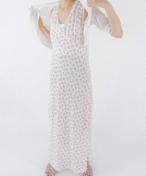 試着のみ美品★Charles Chaton フラワーガーゼドレス ワンピース34 試着のみ美品☆Charles Chaton フラワーガーゼドレス ワンピース