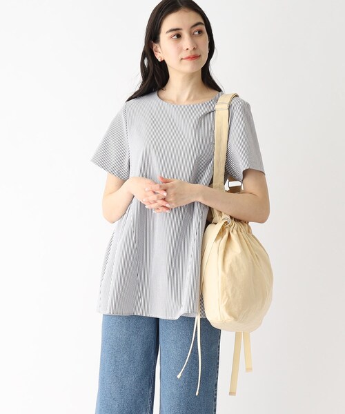 OPAQUE.CLIP（オペークドットクリップ）の「◆ドローストリングワンショルダーバッグ【A4収納可】（ショルダーバッグ・レディース・ブラック/グレー/イエロー/サンドベージュ・00）」の4枚目の写真