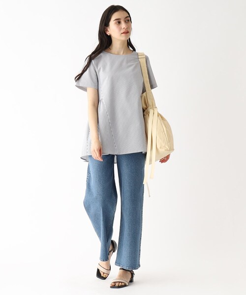 OPAQUE.CLIP（オペークドットクリップ）の「◆ドローストリングワンショルダーバッグ【A4収納可】（ショルダーバッグ・レディース・ブラック/グレー/イエロー/サンドベージュ・00）」の14枚目の写真