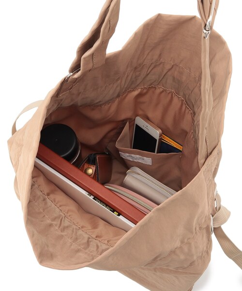 OPAQUE.CLIP（オペークドットクリップ）の「◆ドローストリングワンショルダーバッグ【A4収納可】（ショルダーバッグ・レディース・ブラック/グレー/イエロー/サンドベージュ・00）」の16枚目の写真