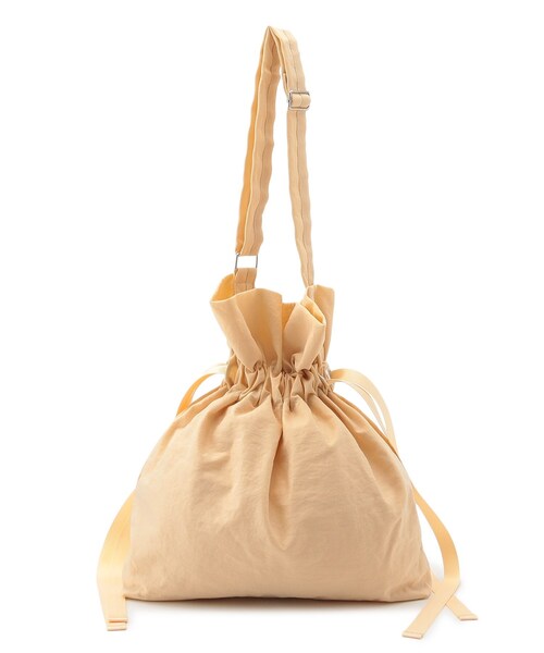 OPAQUE.CLIP（オペークドットクリップ）の「◆ドローストリングワンショルダーバッグ【A4収納可】（ショルダーバッグ・レディース・ブラック/グレー/イエロー/サンドベージュ・00）」の12枚目の写真